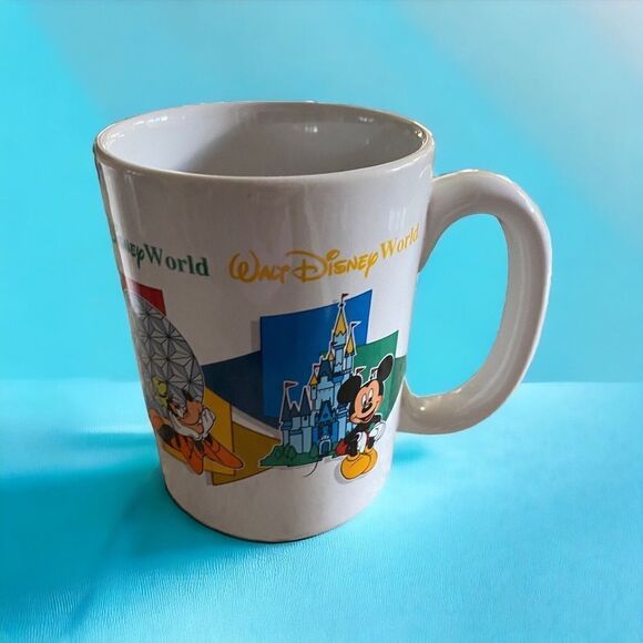 Vintage Walt Disney World GRANDPA Coffee Mug Mickey Pluto Donald Goofy - Picture 1 of 6